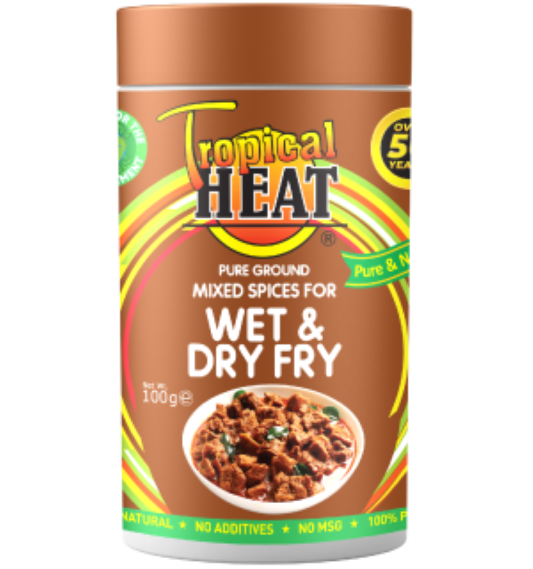 TROPICAL HEAT MIXED SPICES FOR WET N DRY FRY 100G